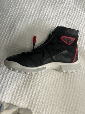 Camper Black High-Top Sneakers with Red Accents